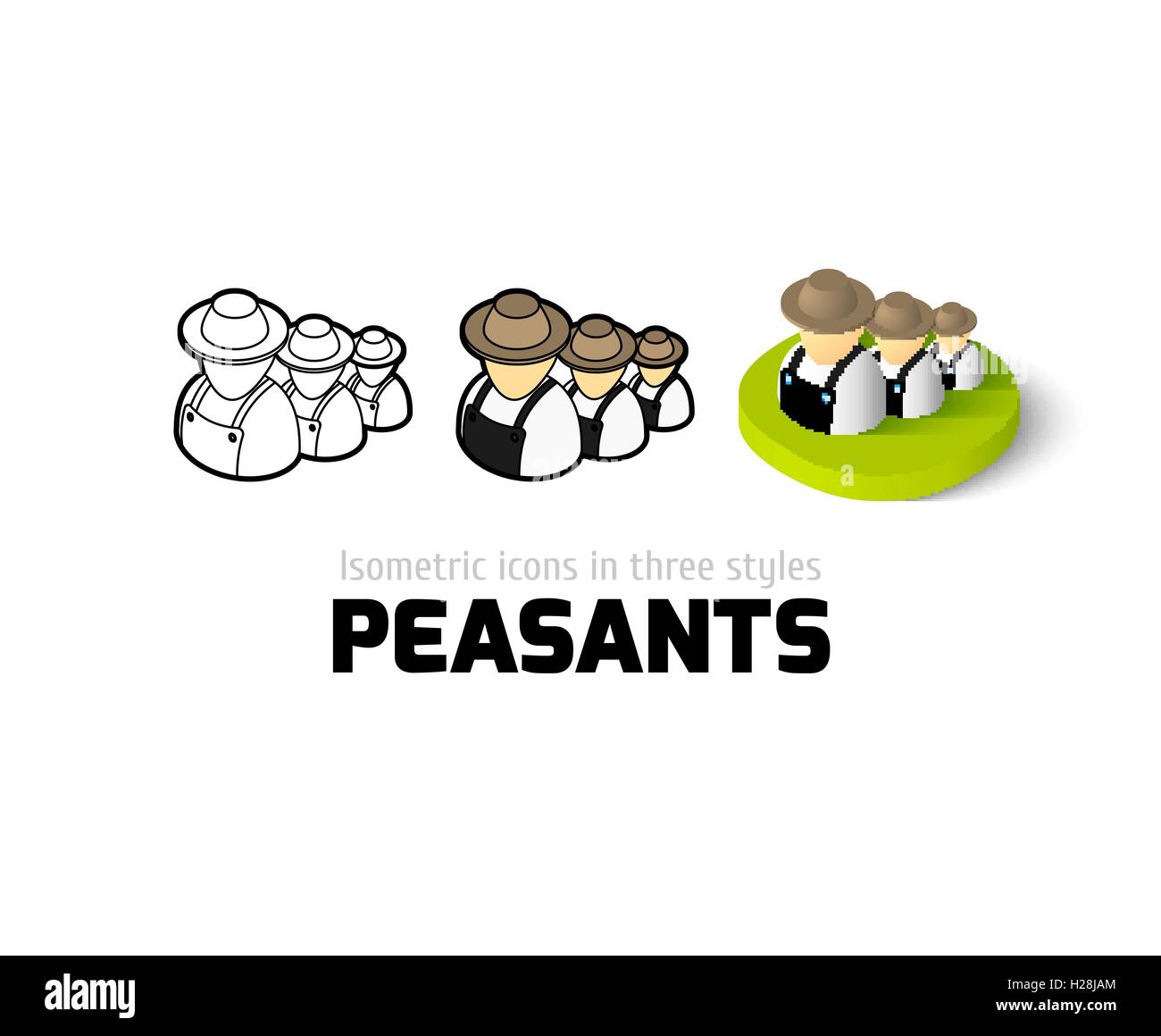 Vieux paysan Banque d'images vectorielles - Alamy