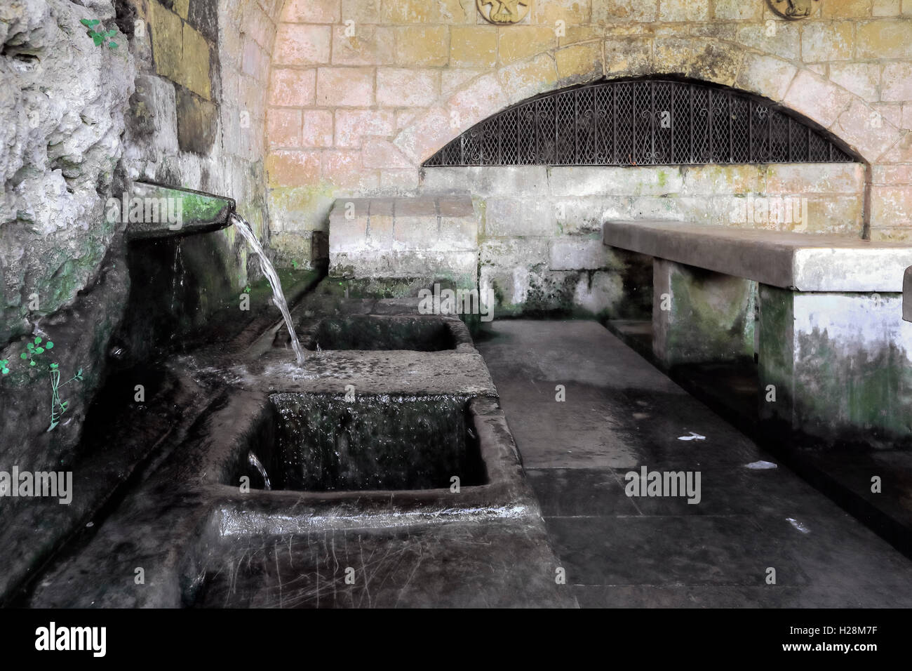 Lavoir, Fontana, Victoria, Gozo, Malte Banque D'Images