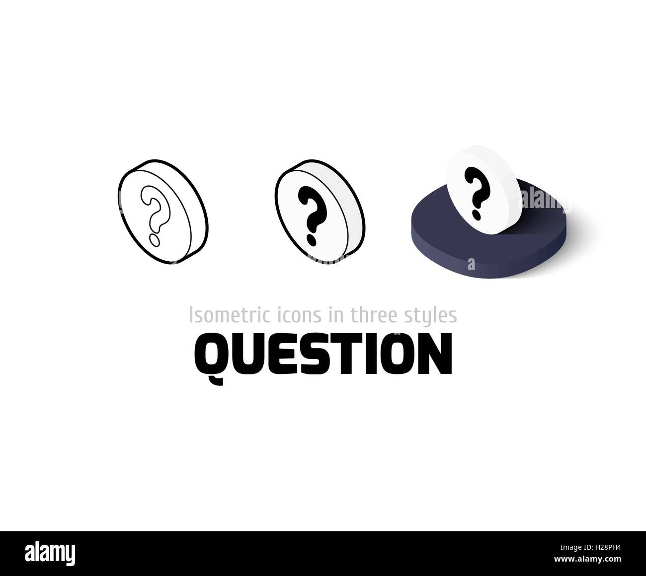 Question icône dans un style différent Illustration de Vecteur