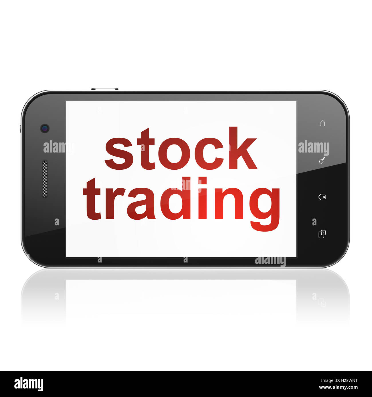 Concept d'entreprise : Stock Trading sur smartphone Banque D'Images