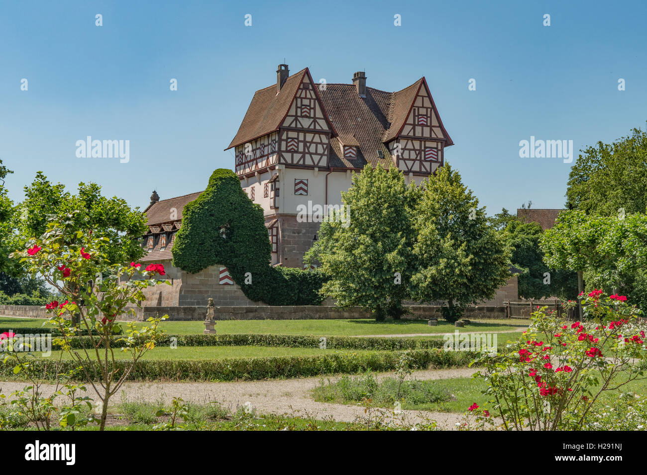 Schloss Neunhof, près de Nuremberg, Bavière, Allemagne Banque D'Images