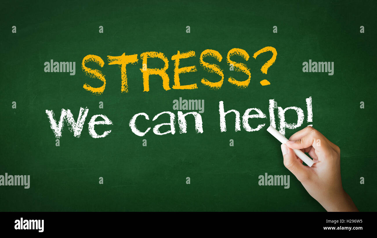 Nous pouvons aider Stress Illustration de craie Banque D'Images