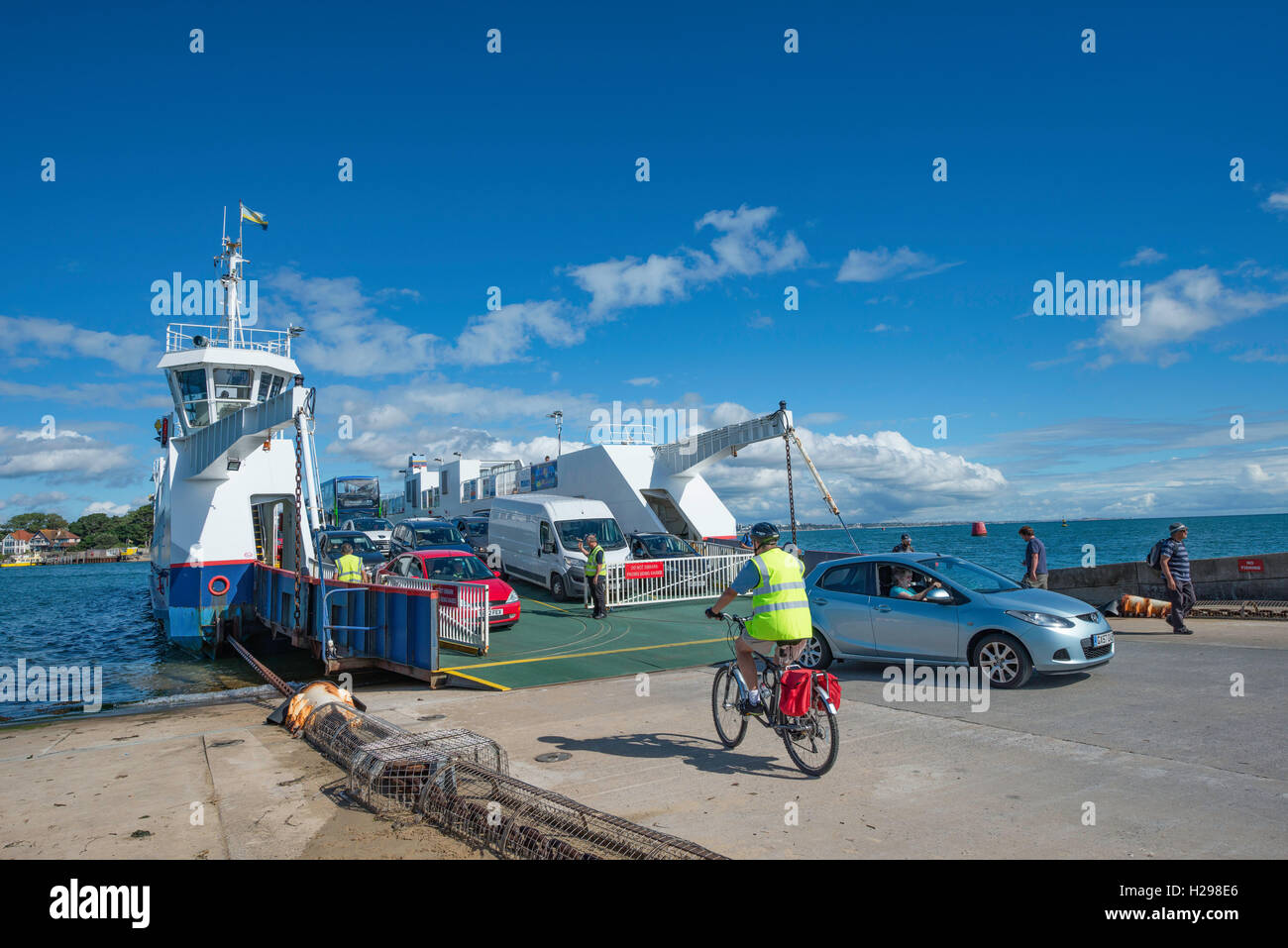 Chaîne de banc de ferry depuis le Studland (ouest). Banque D'Images