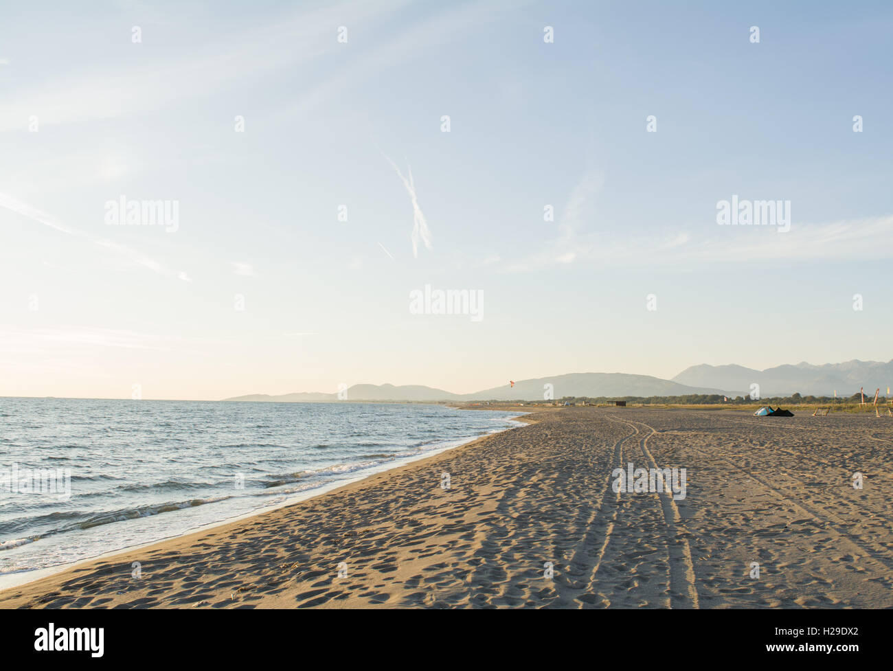 Belle plage de sable Banque D'Images