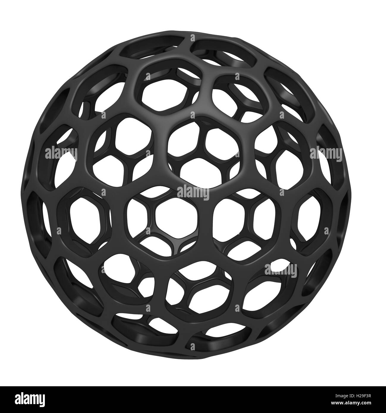 Résumé de l'information, de sphère polygonale 3d signe, élément de la géométrie Banque D'Images