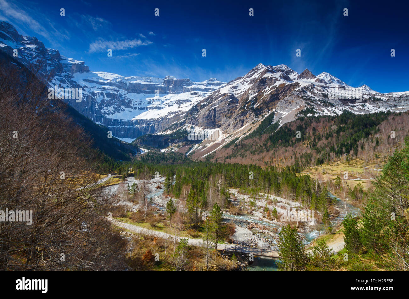 Glacier Cirque de Gavarnie. Département des Hautes-Pyrénées, région Midi-Pyrénées, France, Europe. Banque D'Images