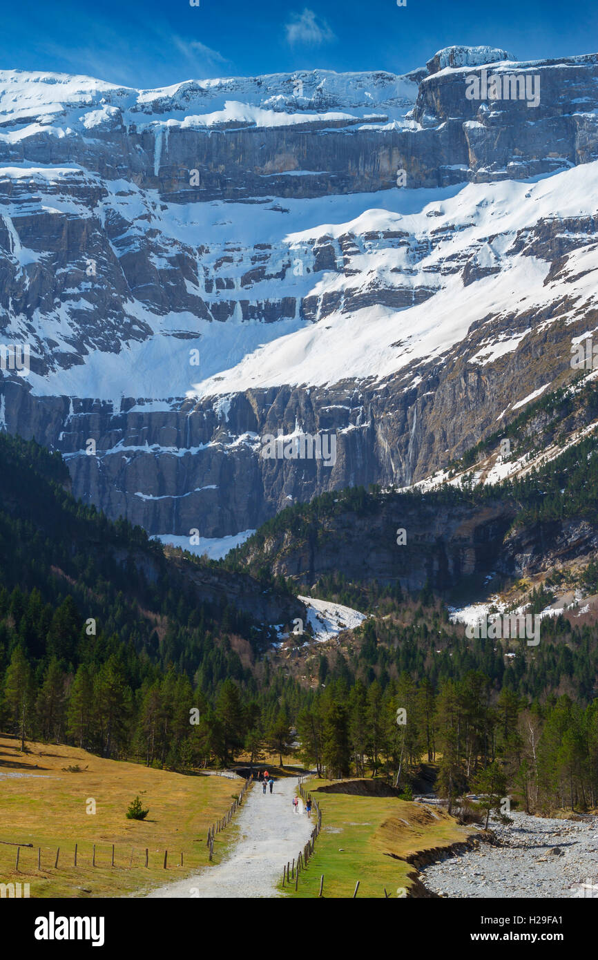 Glacier Cirque de Gavarnie. Département des Hautes-Pyrénées, région Midi-Pyrénées, France, Europe. Banque D'Images