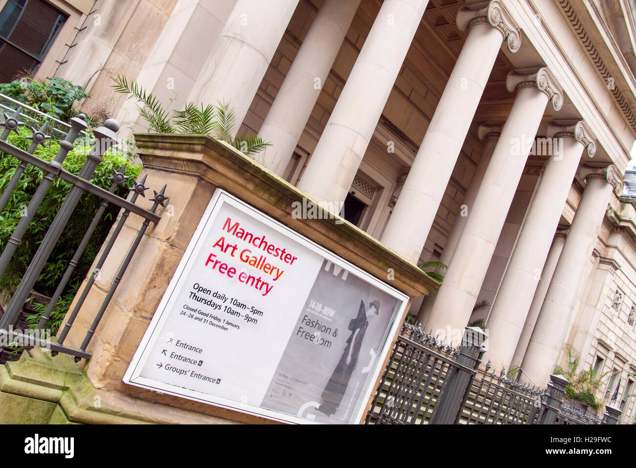 Manchester Art Gallery, Whitworth Street Banque D'Images