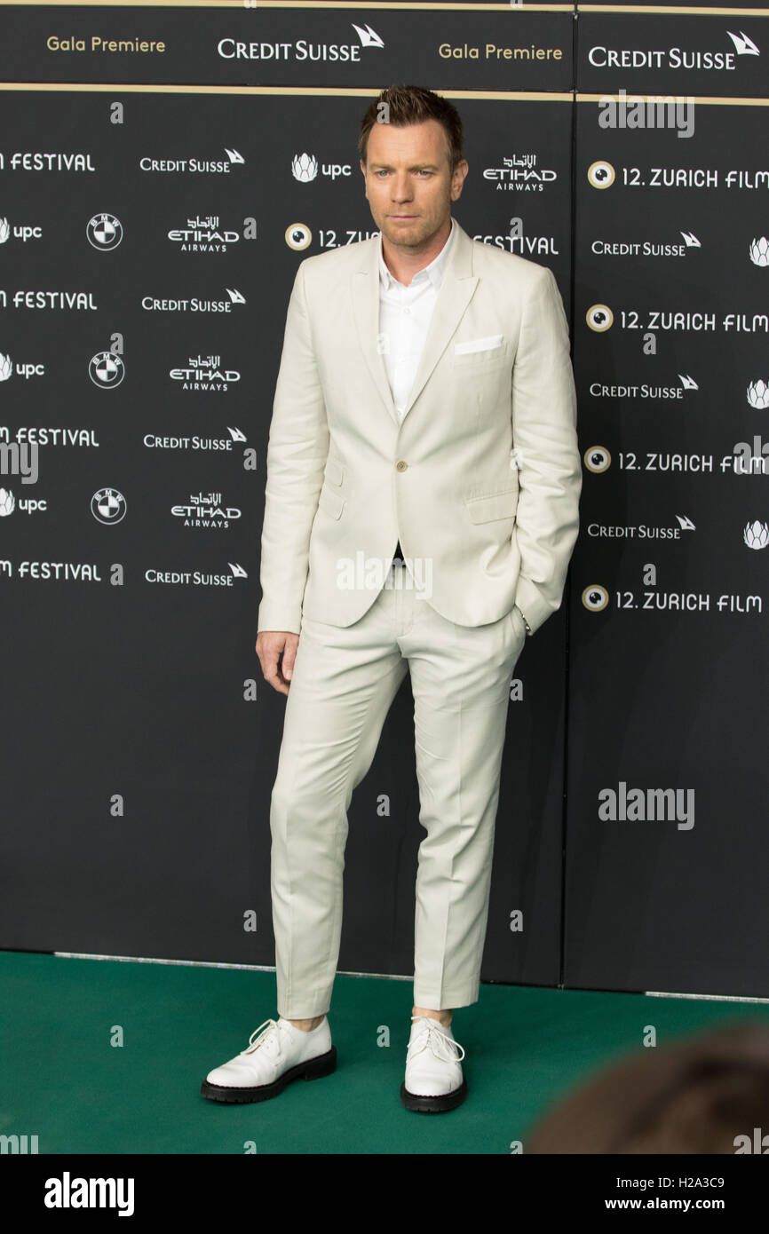 Zurich, Suisse. 26 septembre 2016. Ewan McGregor assiste au tapis vert pour l'animation pastorale américaine lors du 12e Festival du Film de Zurich à Corso Kino à Zurich, Suisse. Nicola Mastronardi/Alamy Live News. Banque D'Images