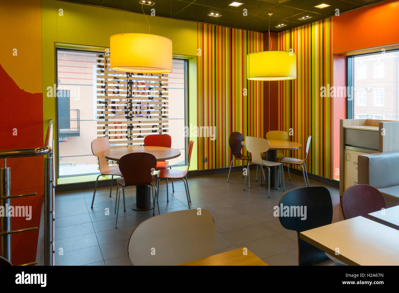 L'intérieur moderne cafe Banque D'Images