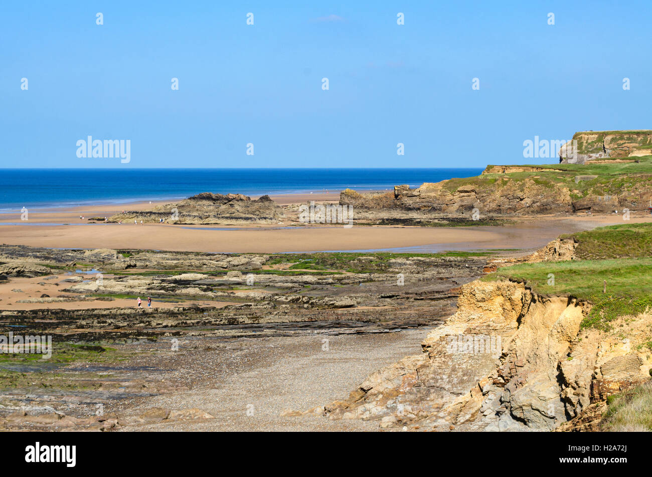 Plage de Crooklets à Bude en Cornouailles du Nord, Angleterre, RU Banque D'Images