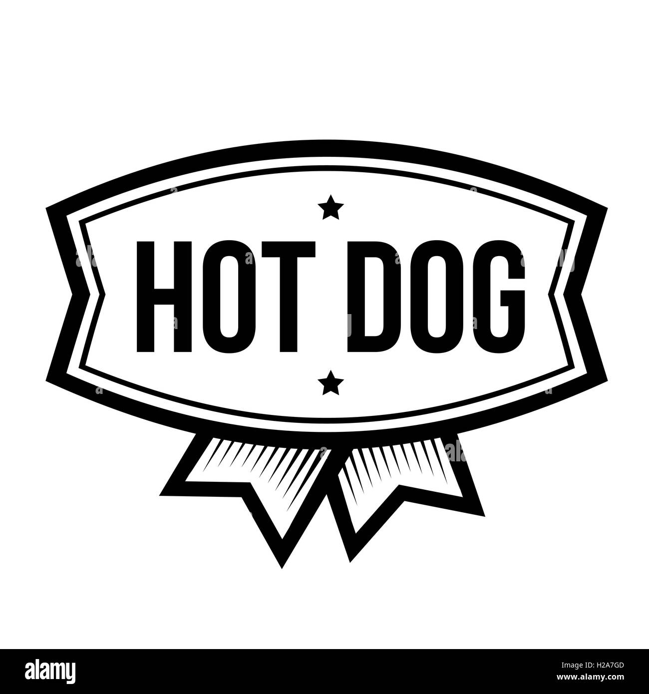 Logo vintage Hot Dog Illustration de Vecteur
