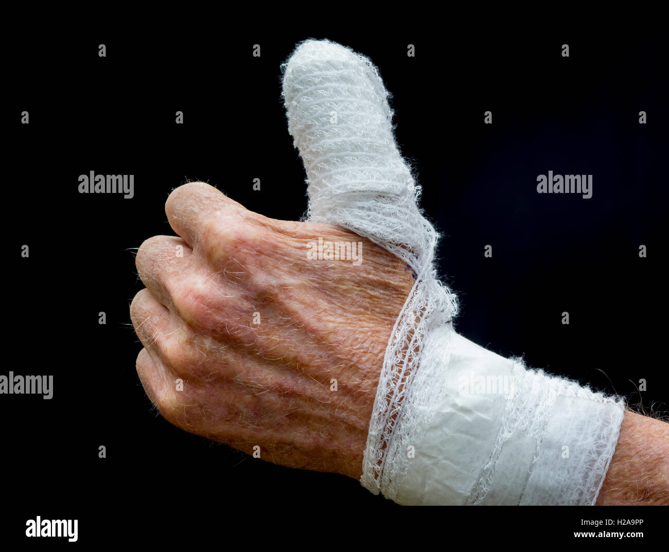 Bandage pouce Thumbs up Photo Stock - Alamy