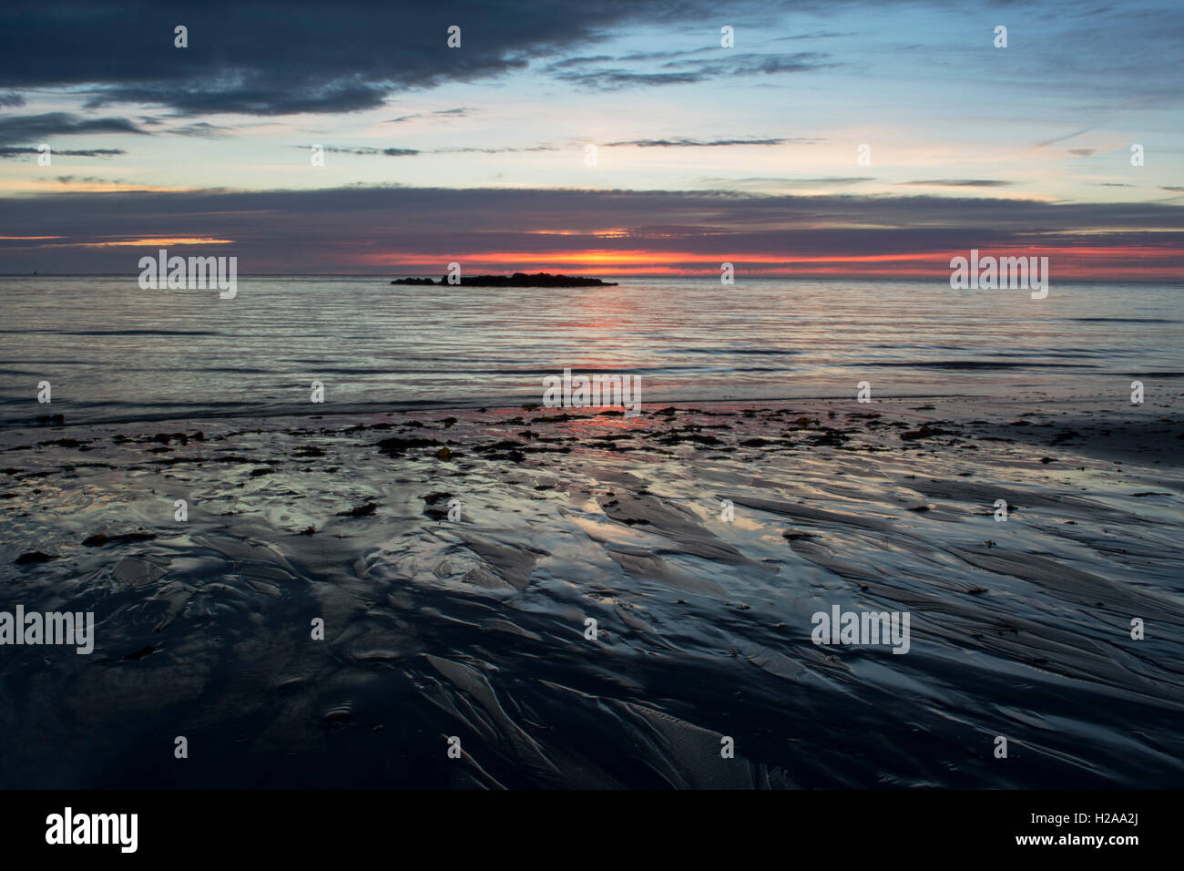 La temporisation sur une marée basse Banque D'Images