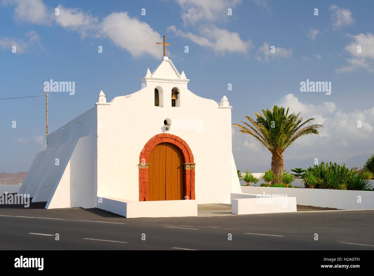 Christian Nuestra Señora del Socorro dans village de Tiagua, Teguise, Lanzarote, îles Canaries, Espagne Banque D'Images