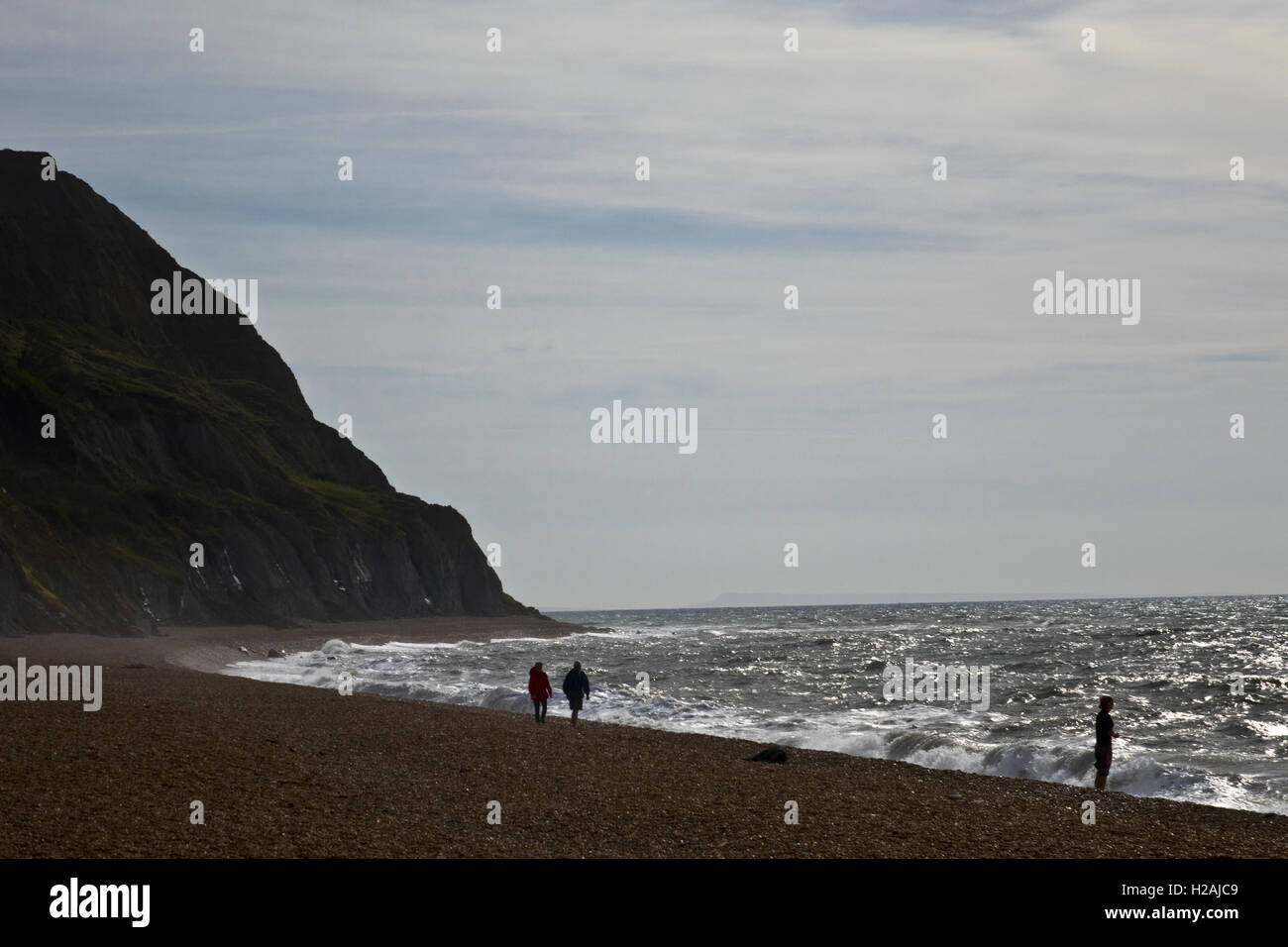 Plage et falaises Seatown Banque D'Images