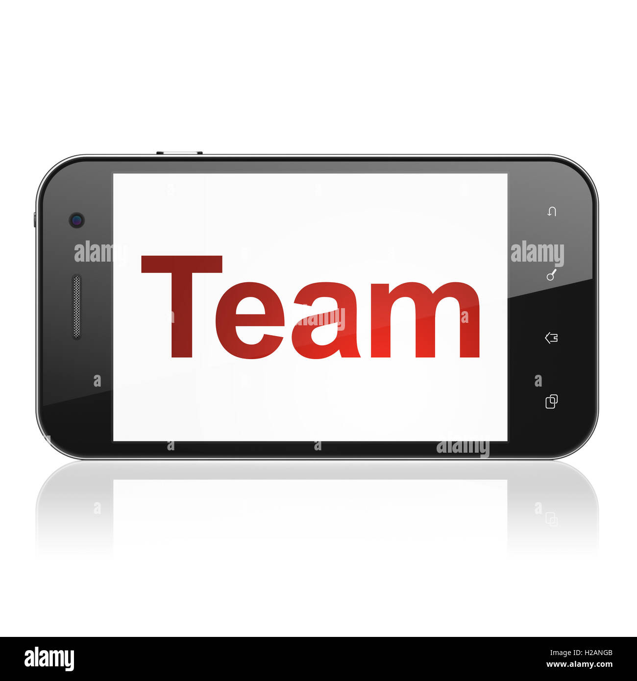 Concept d'entreprise : Team sur smartphone Banque D'Images