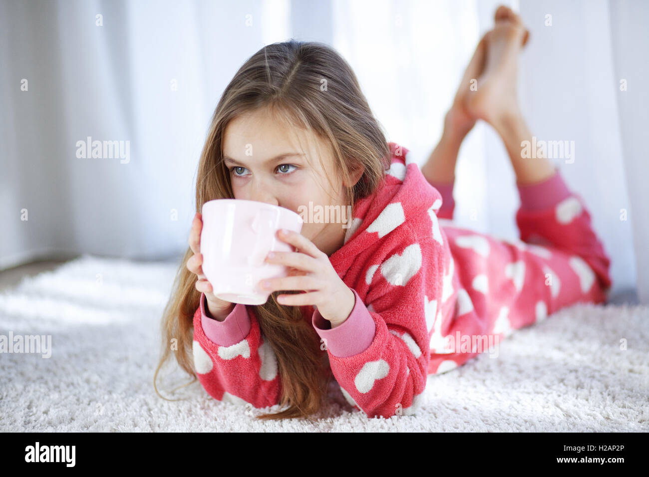 En pyjama enfant Banque D'Images