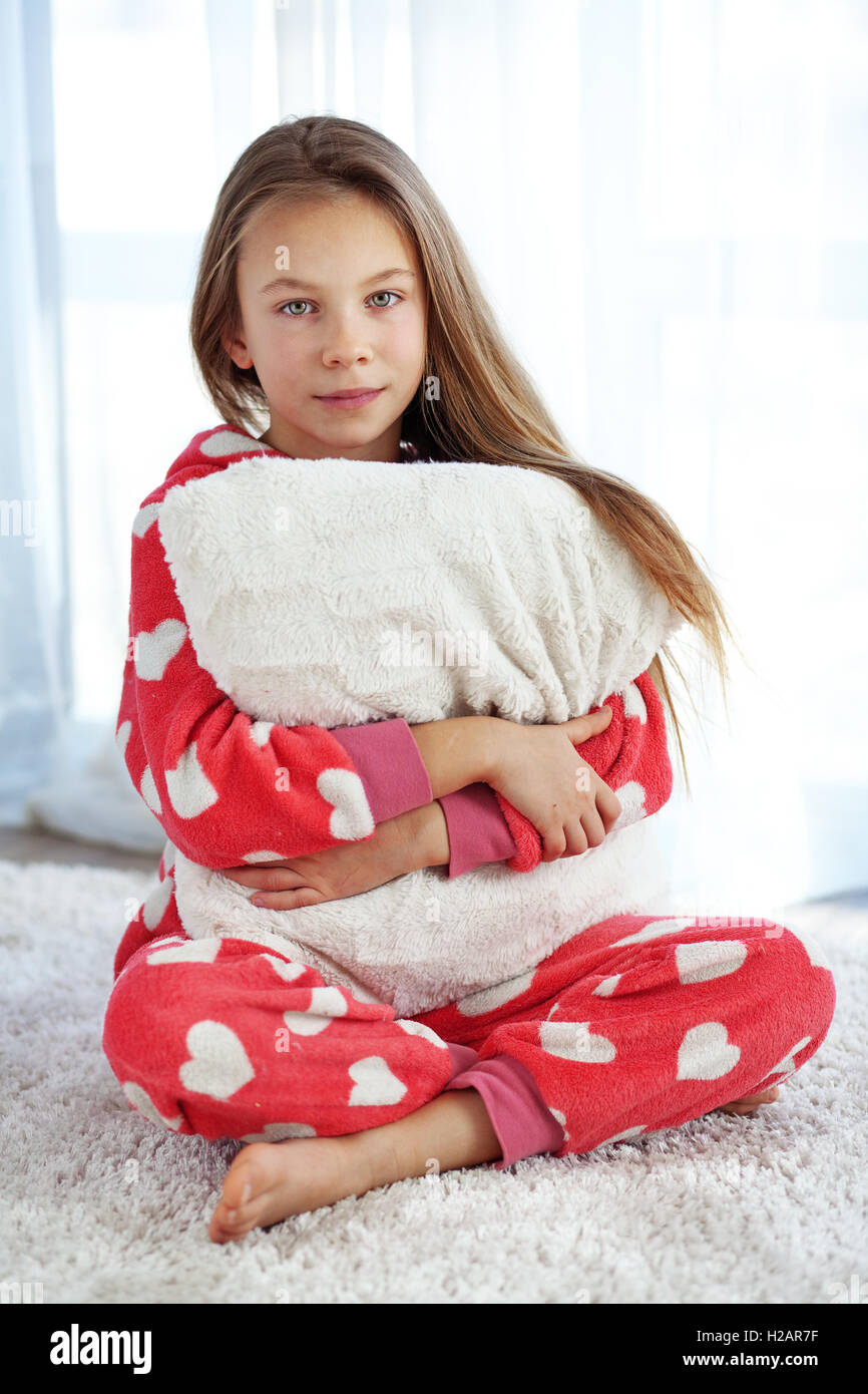 En pyjama enfant Banque D'Images