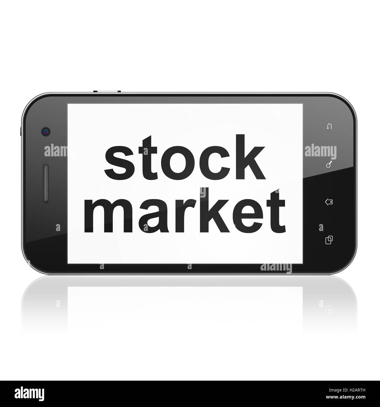 Concept Finance : Stock Market sur smartphone Banque D'Images