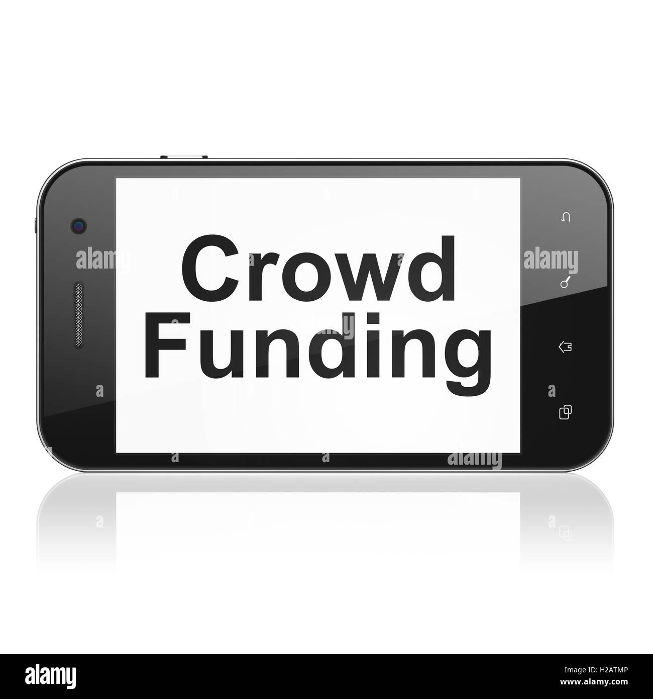 Finances : concept Crowdfunding sur smartphone Banque D'Images