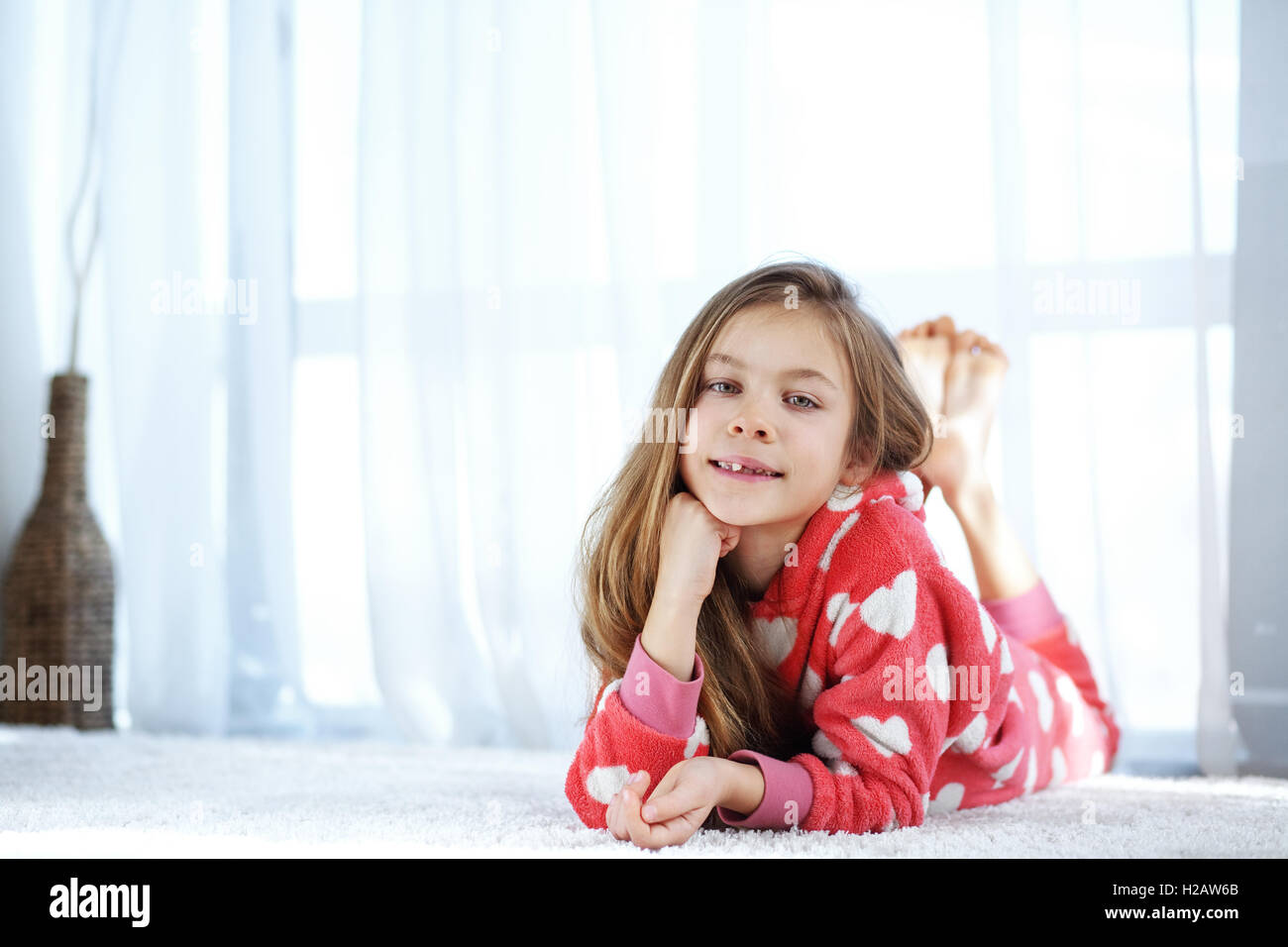 En pyjama enfant Banque D'Images