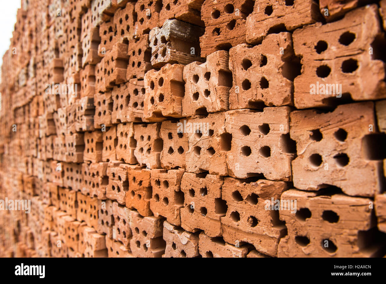 Mur de briques de pierre rouge Banque de photographies et d’images à ...