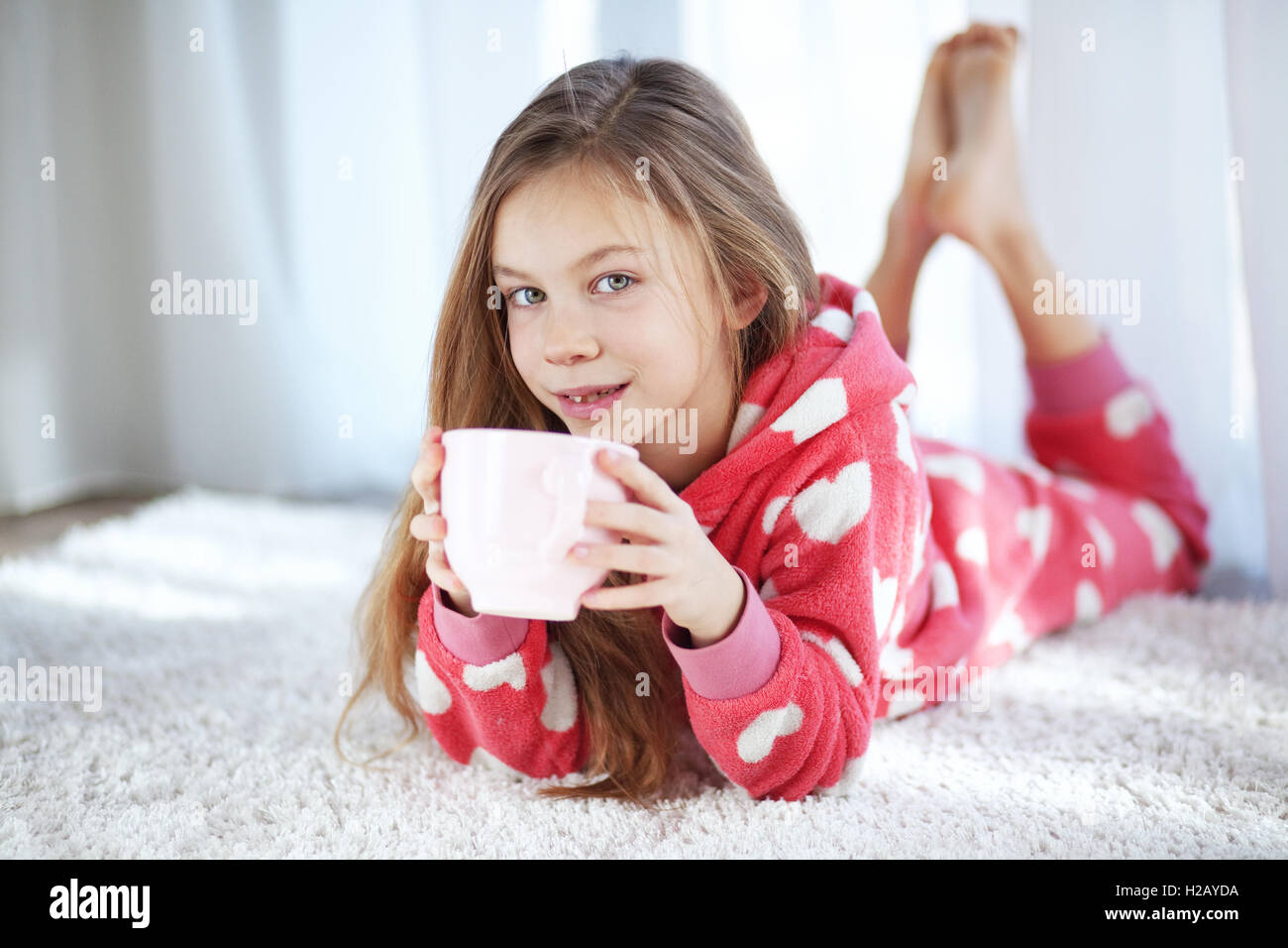 En pyjama enfant Banque D'Images