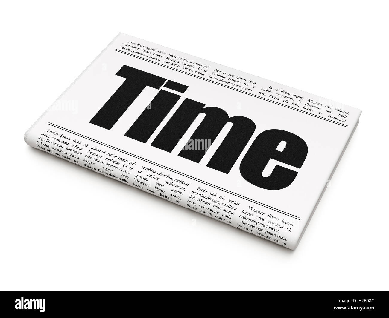 Timeline concept : gros titre de journal Le Temps Banque D'Images