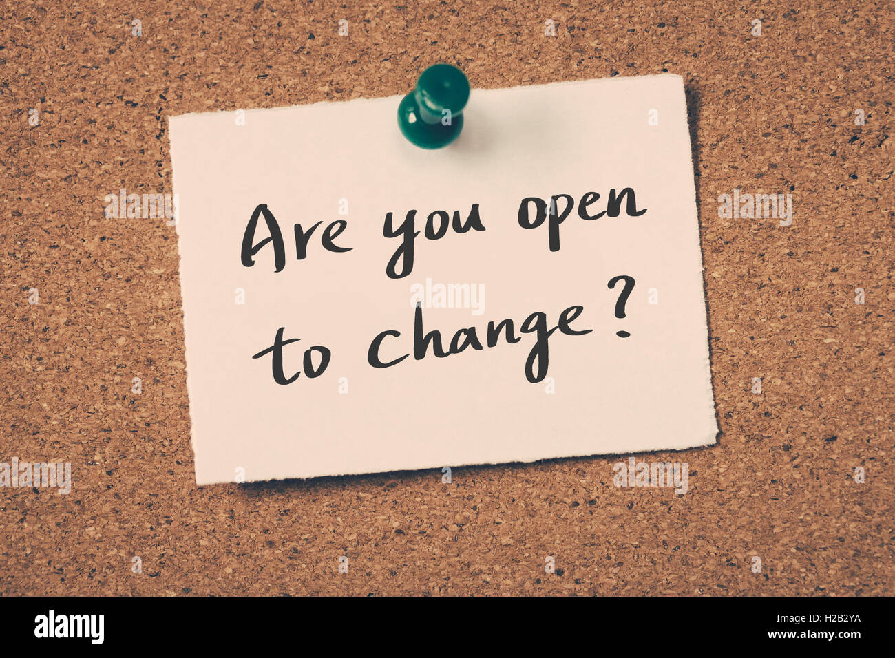 Vous êtes ouverts au changement ? Banque D'Images