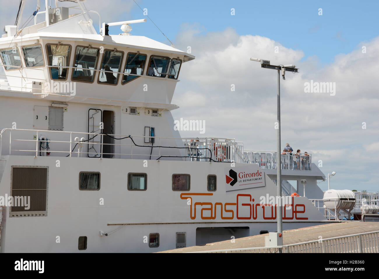 Transgironde ferry l'estuaire de la Gironde Blaye France Banque D'Images