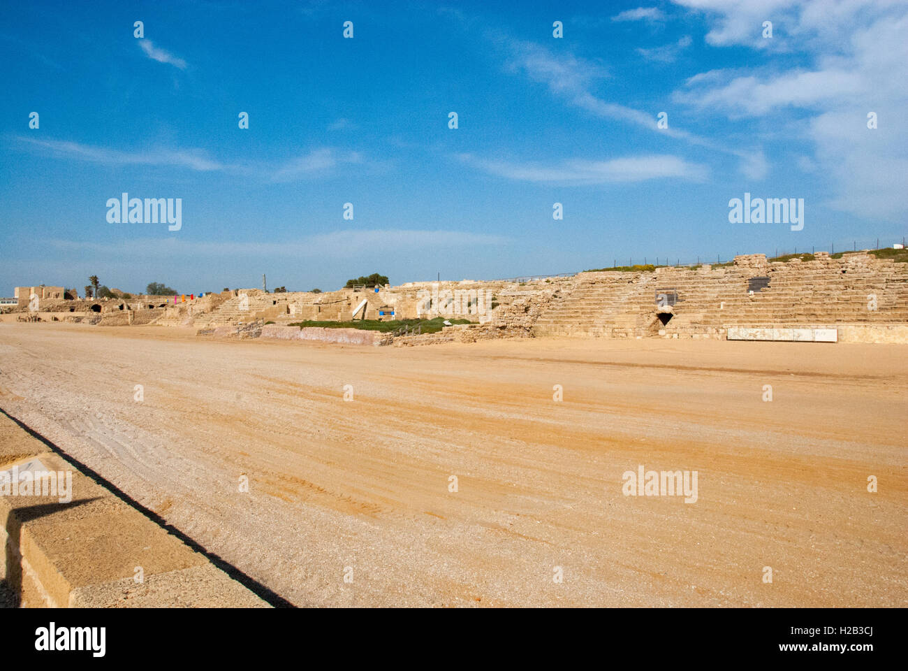 Hippodrome Romain, Césarée, en Israël Banque D'Images