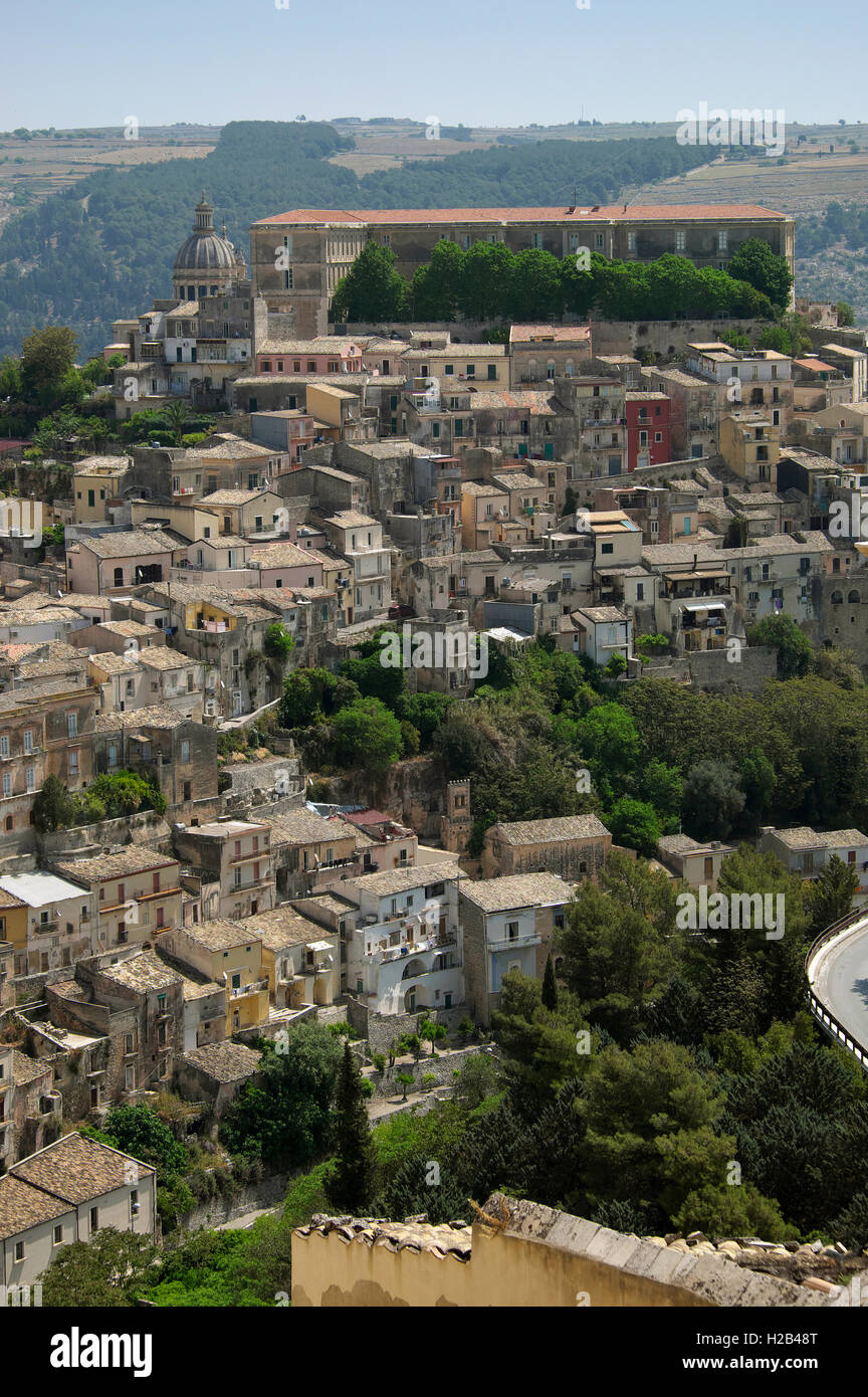 Le centre historique de Ragusa Ibla, Sicile, Italie Banque D'Images