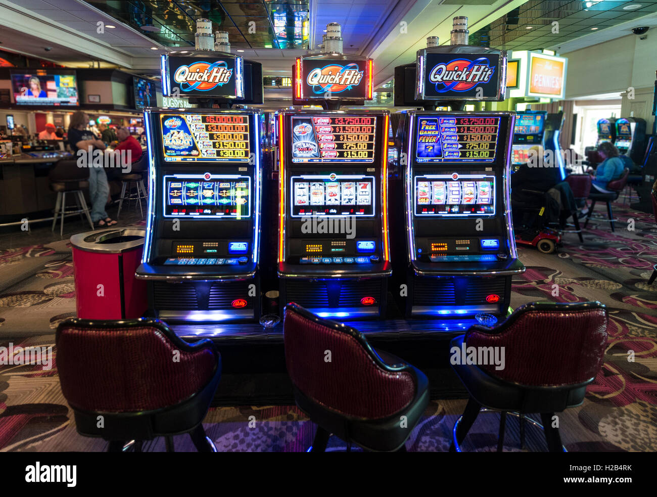 Emplacements, solution rapide au casino, Las Vegas, Nevada, USA Banque D'Images
