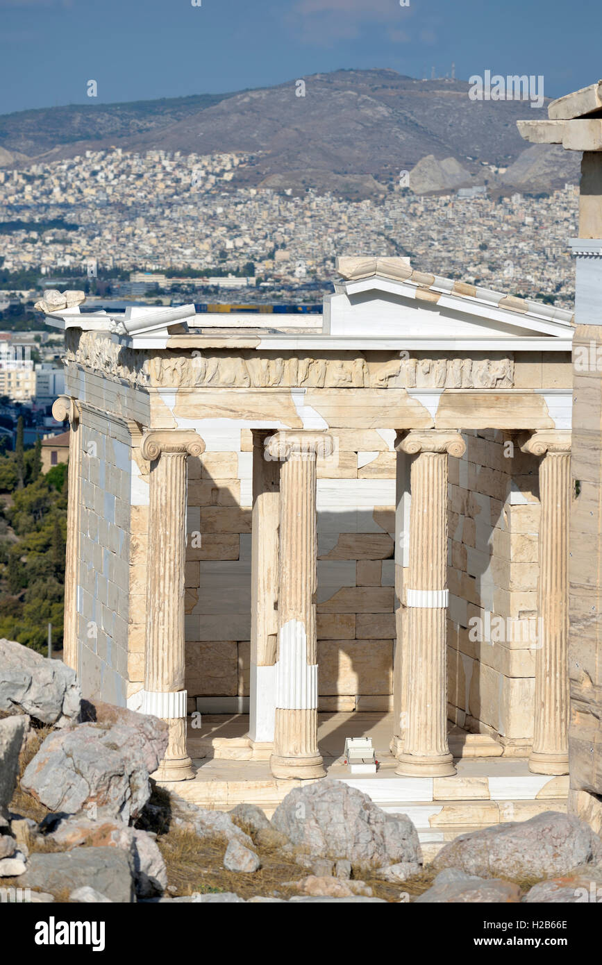 Temple d'Athéna Nike à l'acropole d'Athènes, Grèce Photo Stock - Alamy