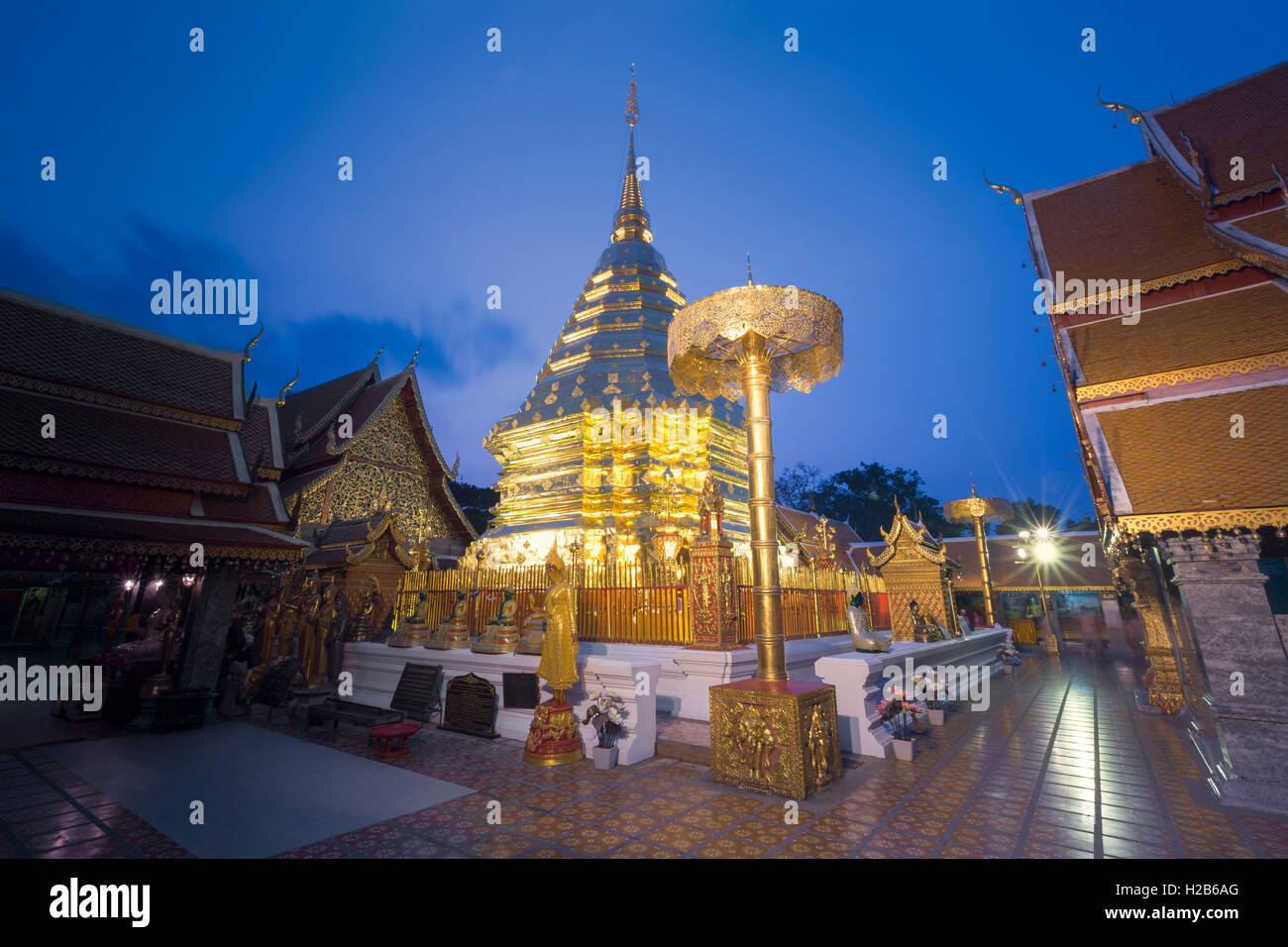 Wat Phra That Doi Suthep temple, Chiang Mai, Thaïlande Banque D'Images
