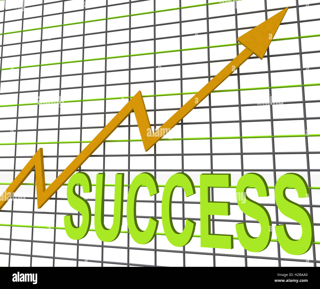 Carte graphique montre le succès ou la réussite gagnante Banque D'Images
