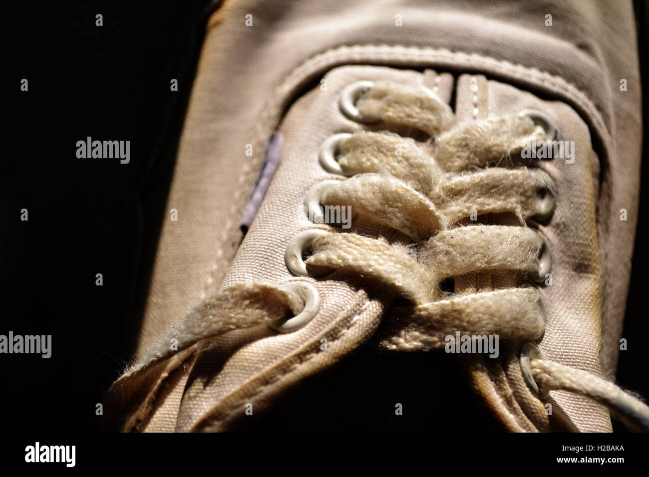 Corde de sneakers blanc Banque D'Images