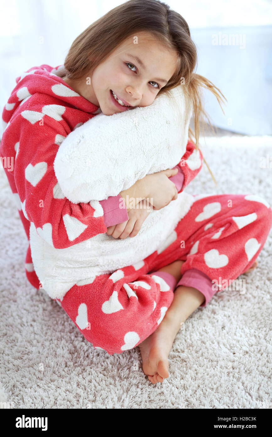 En pyjama enfant Banque D'Images