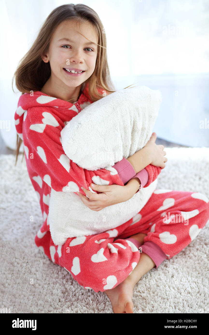 En pyjama enfant Banque D'Images