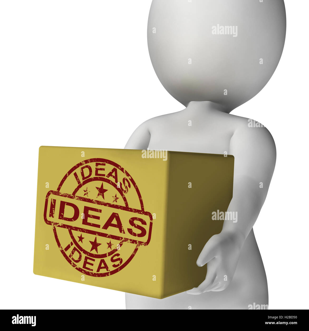 Boîte à idées signifie inspirer d'innover et de plan Banque D'Images