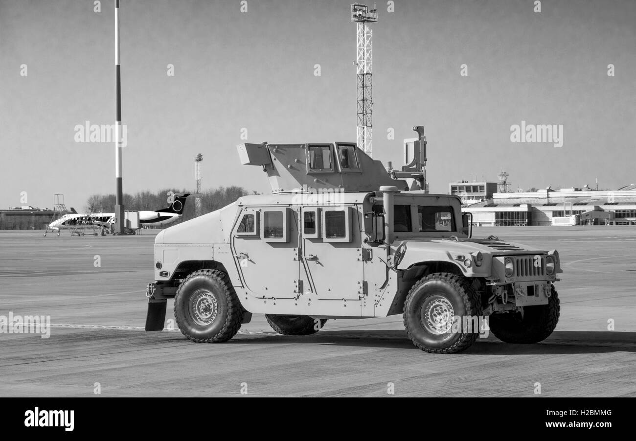 Véhicule blindé américain (HMMWV Humvee) Banque D'Images