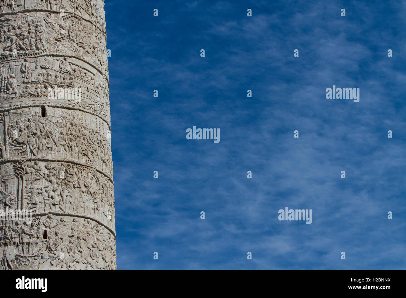 La colonne de Trajan à Rome with copy space Banque D'Images