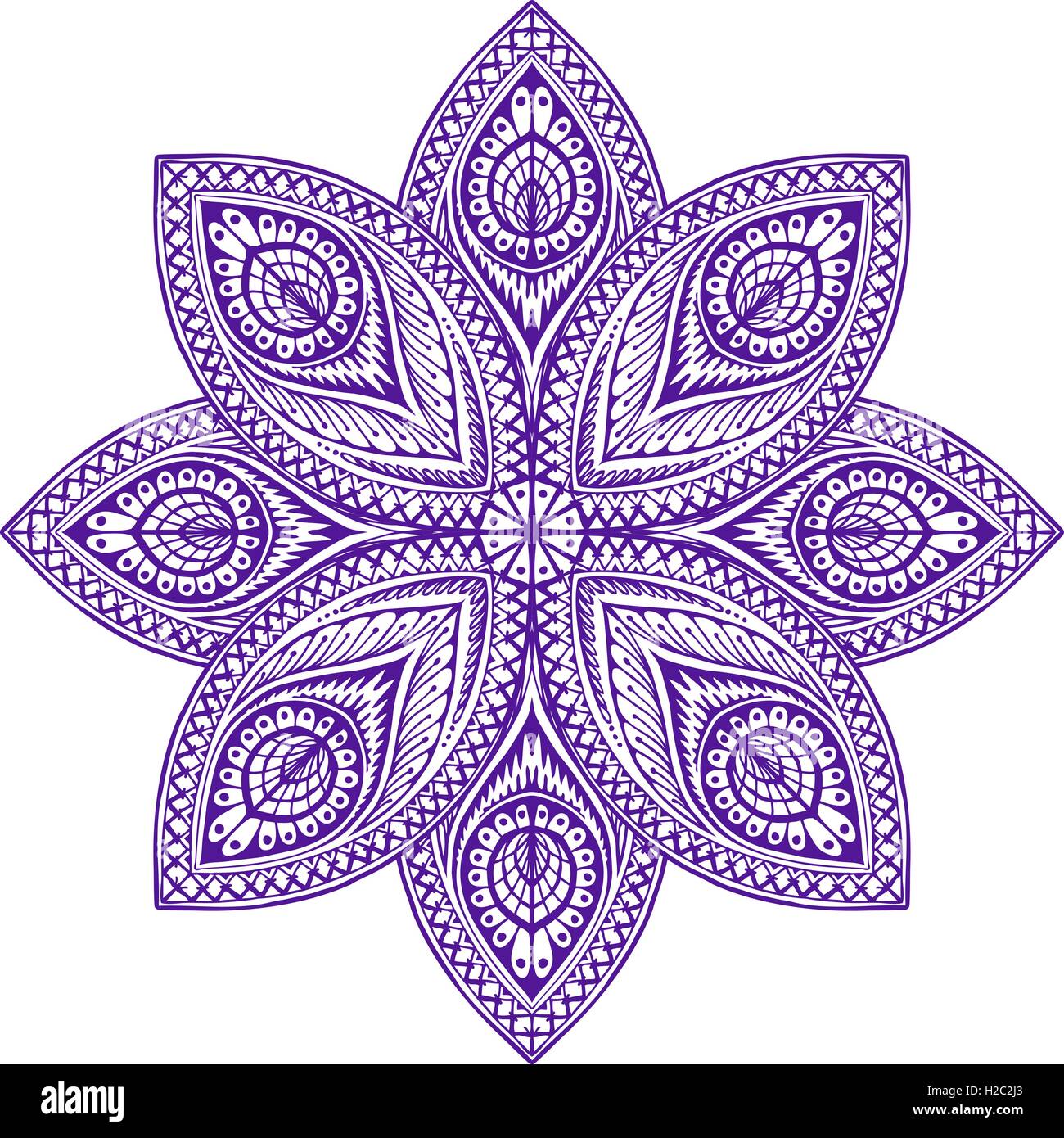 Mandala. Belle ronde vintage pattern. Vector illustration style ethnique Illustration de Vecteur