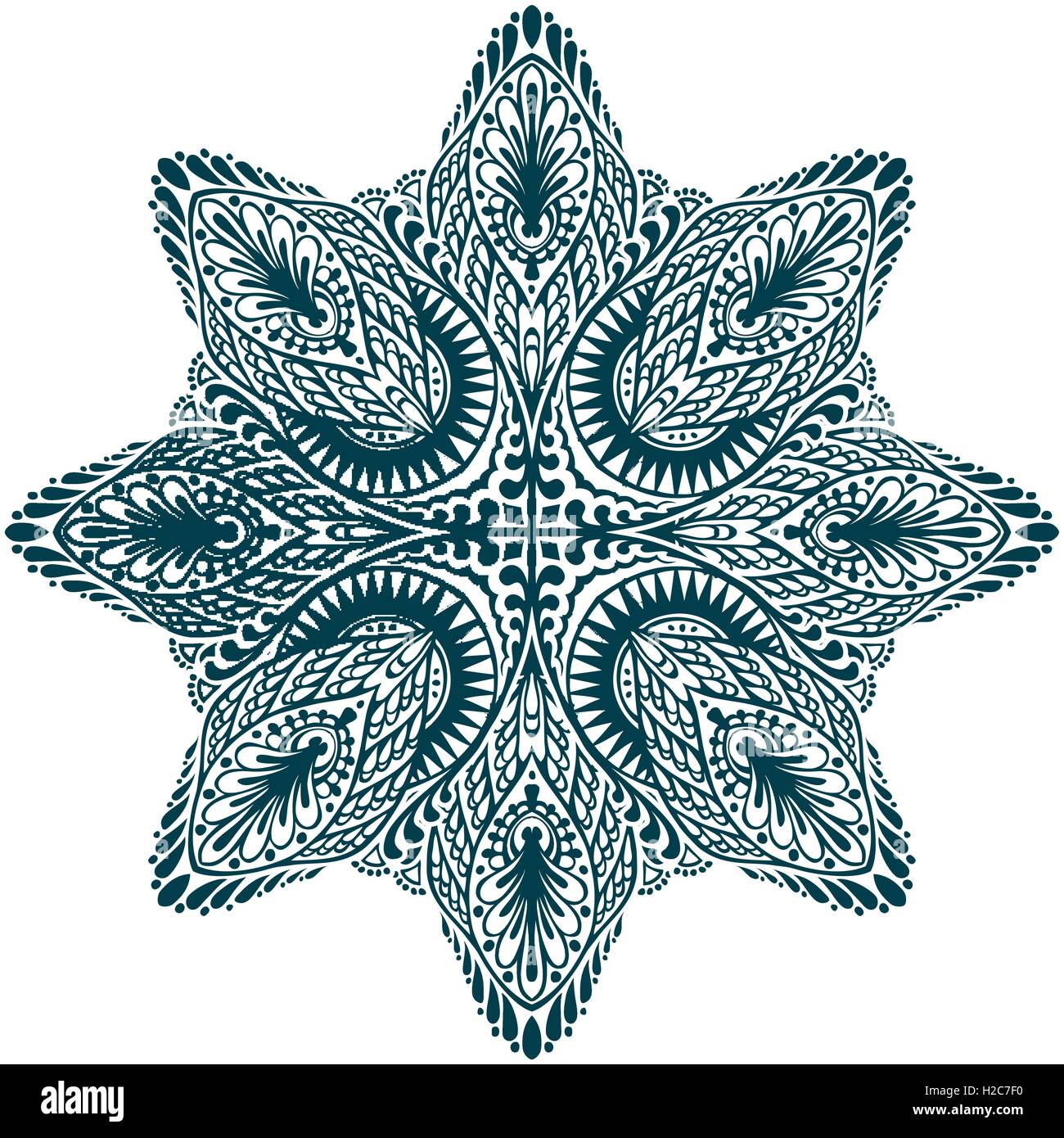 Superbe ornement mandala. Cercle géométrique de l'élément. Vector illustration Illustration de Vecteur