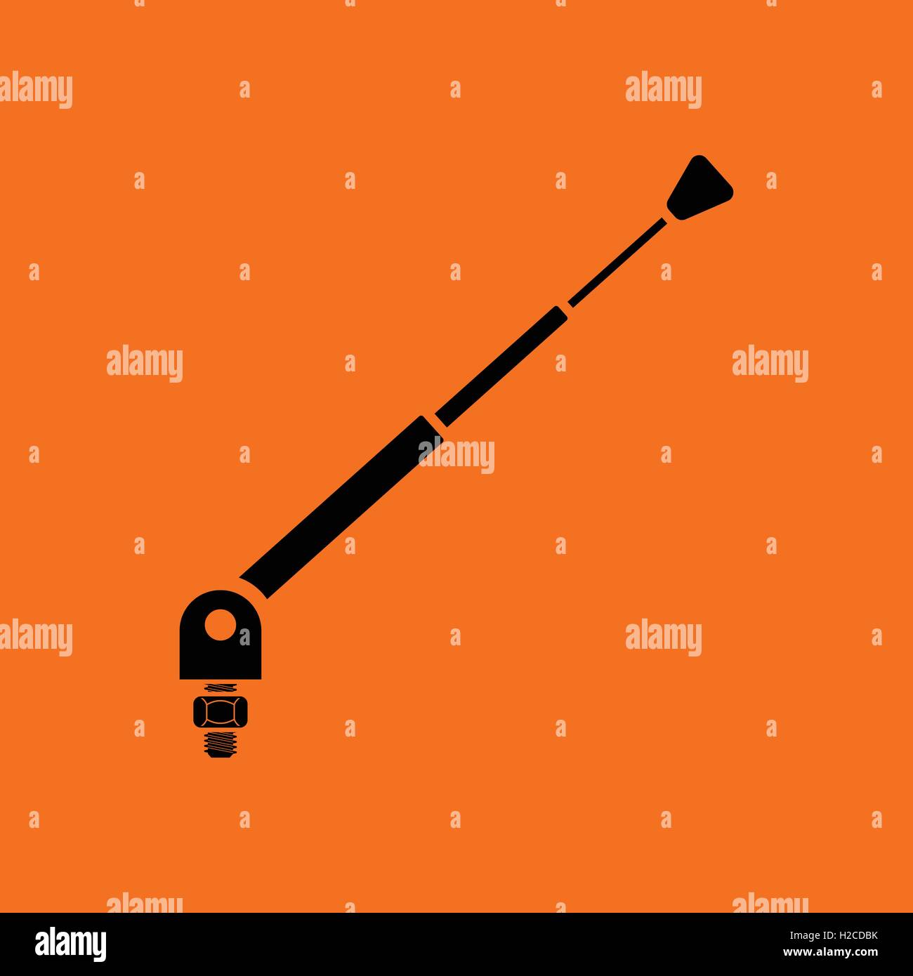 Composante de l'antenne radio. Fond orange avec du noir. Vector illustration. Illustration de Vecteur