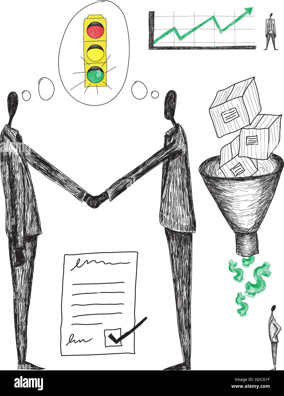Transaction commerciale Illustration de Vecteur