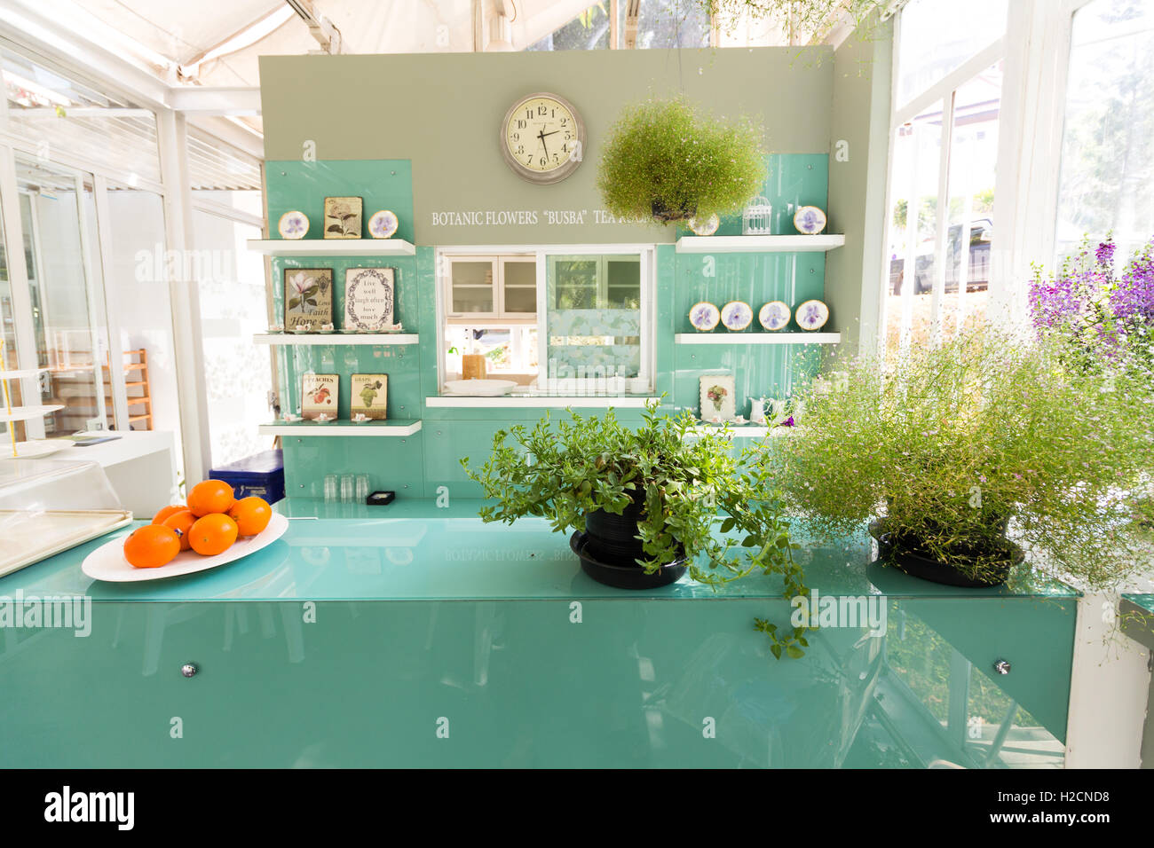 Intérieur d'un restaurant de style moderne Banque D'Images