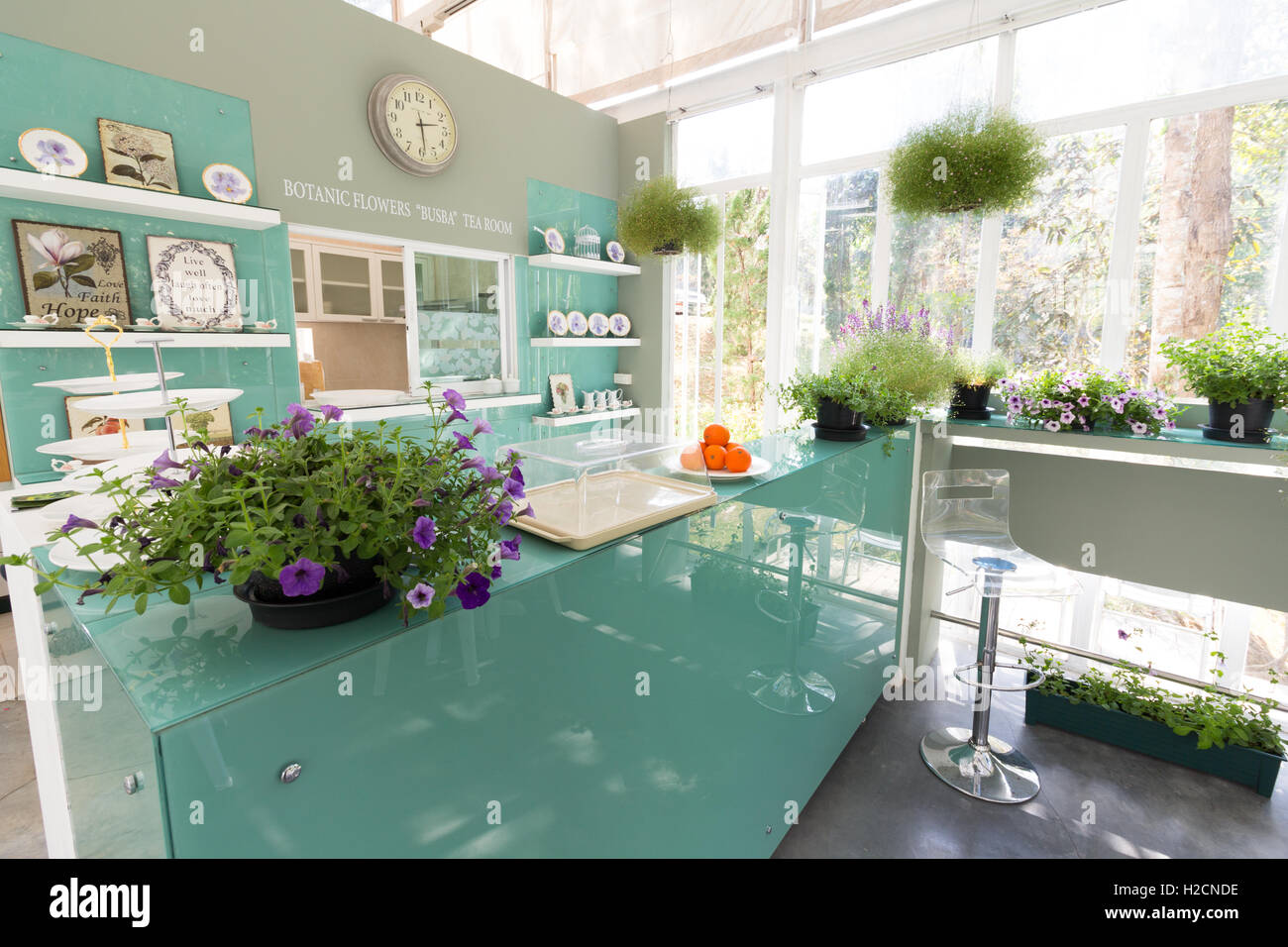 Intérieur d'un restaurant de style moderne Banque D'Images