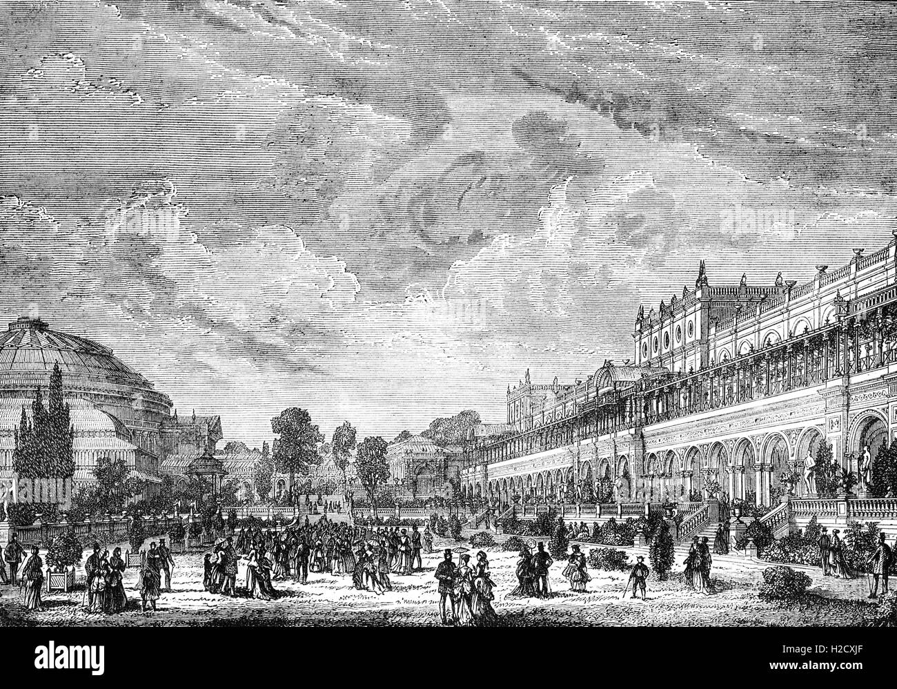 La Royal Horticultural Society (RHS) a été fondée en 1804 à South Kensington London, en Angleterre, comme l'Horticultural Society de Londres et a acquis son nom actuel dans une charte royale accordée en 1861. La société a été le premier jardin à Kensington, à partir de 1818-1822. En 1821 la société de location la succession du duc de Devonshire à Chiswick à mis en place un jardin expérimental ; en 1823, il employait Joseph Paxton il y Banque D'Images